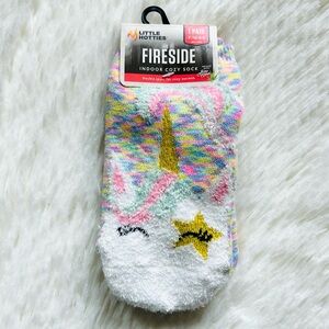Girl’s Little Hotties Unicorn Star Indoor Cozy Socks infused with Aloe Vera New